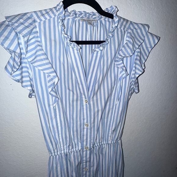 Free Assembly Women's Ruffle Cotton Midi Shirtdress Large - Picture 4 of 6